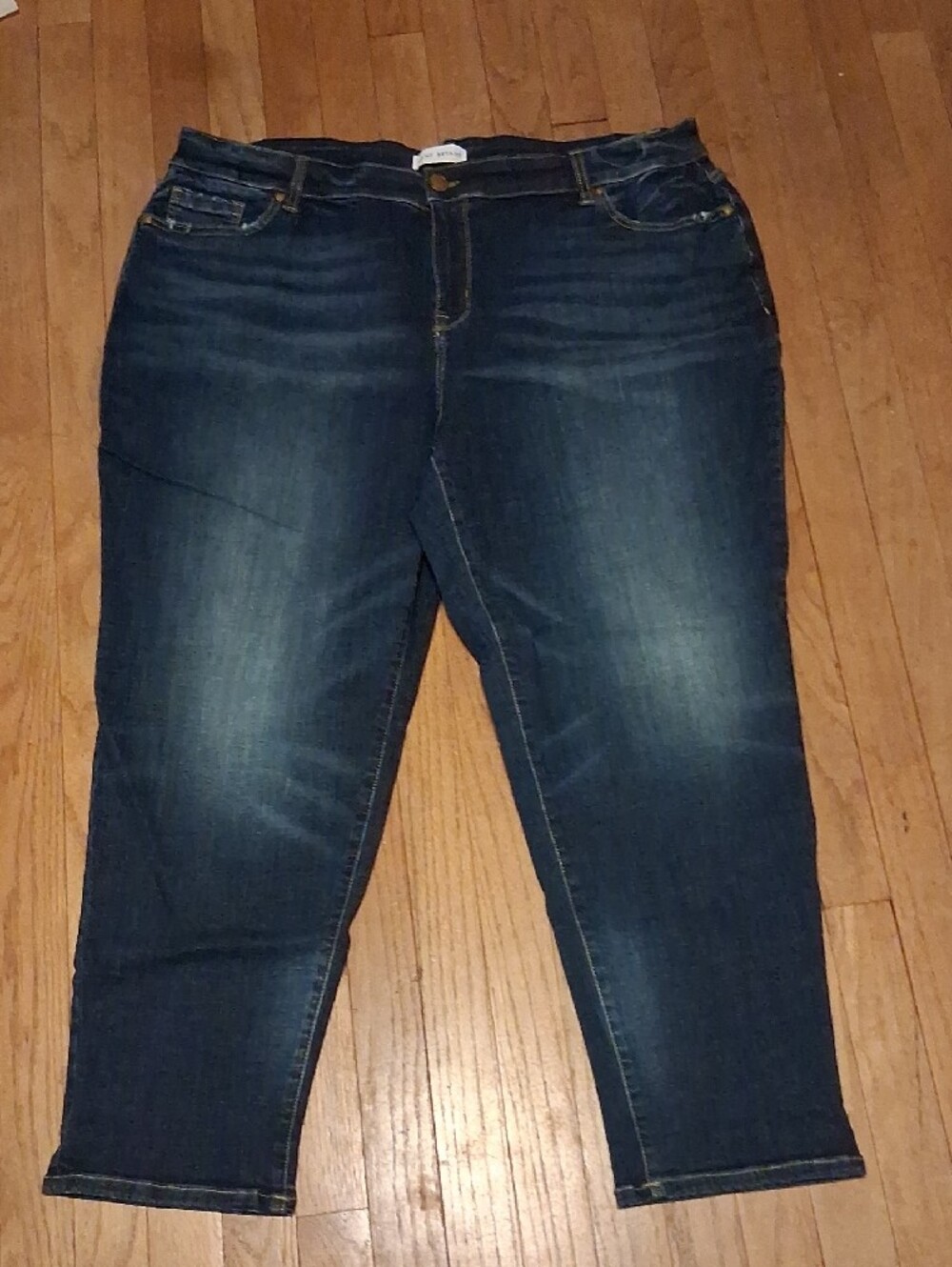lane bryant flex magic waist mid rise boyfriend jeans womens plus size 20 ankle